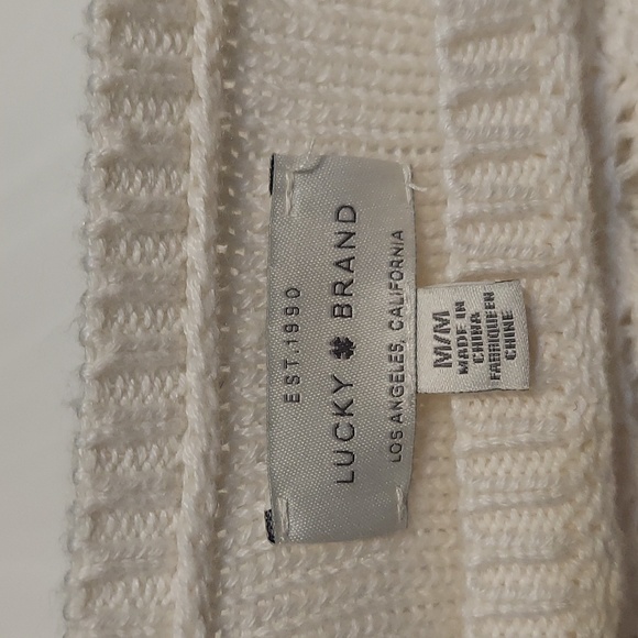 Lucky brand ivory cable knitted sweater |M| - Picture 3 of 7